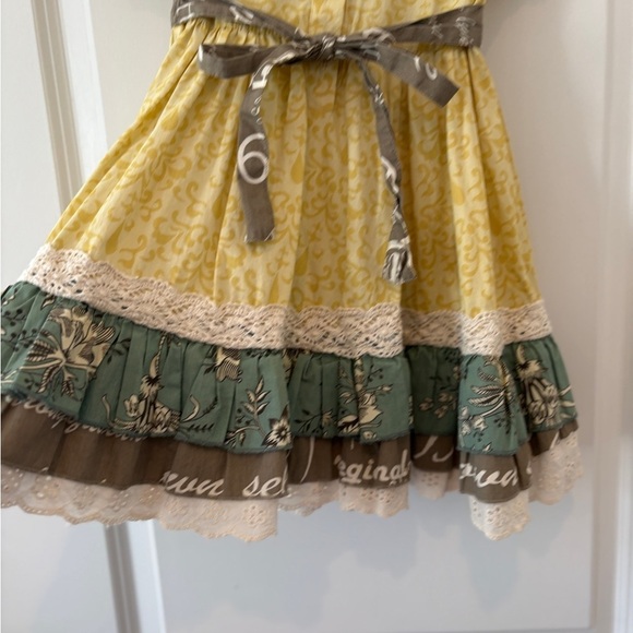 Mustard Pie  Darling Yellow & Green Flare Girls Dress Size 24 Months - Picture 11 of 11